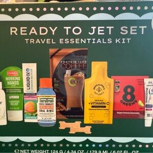 Ready to Jet Set Travel Essentials Kit with Vitamin C and Coffee New and Sealed